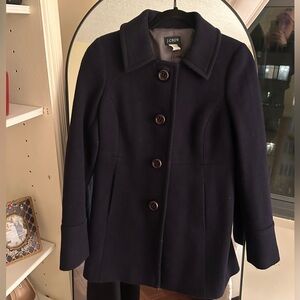 J. Crew Women's Navy Pea Coat